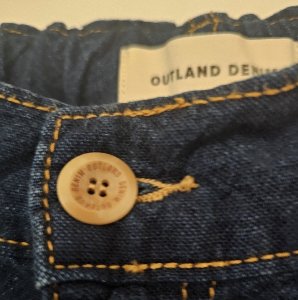 Outland Denim Amelia High Rise Wide Leg Organic Cotton Jeans Size XL - Picture 3 of 8